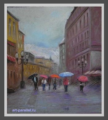 art-parallel.ru, дождливый Арбат, мастер-класс, выставки, живопись маслом, пастэльная живопись, картины под интерьер, картины в реалистическом стиле, пейзажи маслом на заказ, пейзаж маслом с натуры,